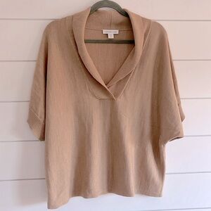 Coldwater Creek Tan Cowl Neck Sweater
